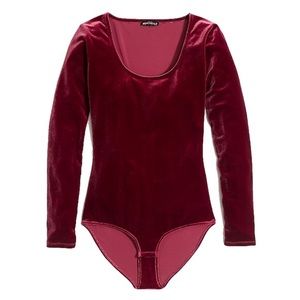 JCREW MERCANTILE long sleeve velvet bodysuit